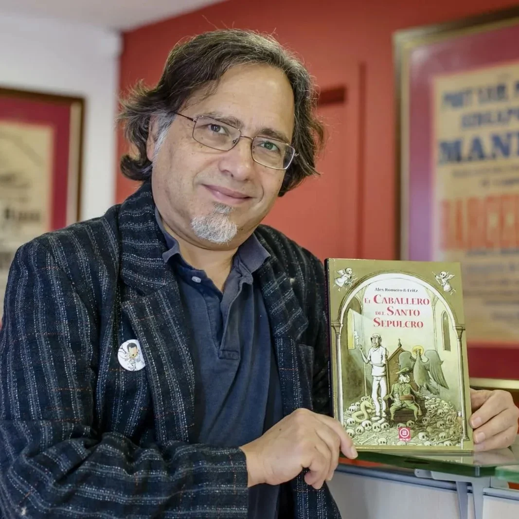 Fotografía del dibujante de cómics e ilustrador gaditano Fritz